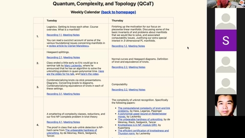 Thumbnail for entry Meeting 10.2: Topological quantum computing I