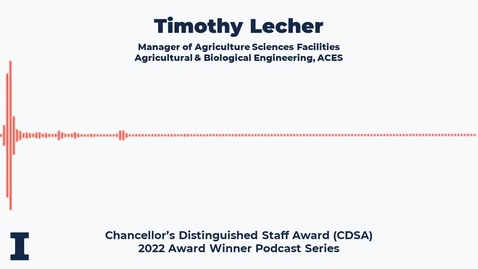 Thumbnail for entry Timothy Lecher - Chancellor's Distinguished Staff Award (CDSA) Award: 2022 Winner