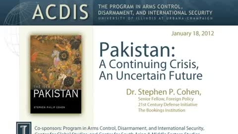 Thumbnail for entry Pakistan: A Continuing Crisis, An Uncertain Future