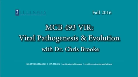 Thumbnail for entry MCB 493 VIR- Conversation with Dr. Chris Brooke