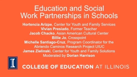 Thumbnail for entry Education and Social Work Partnerships in Schools