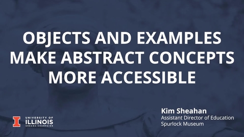 Thumbnail for entry Objects and Examples Make Abstract Concepts More Accessible