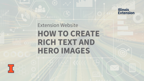 Thumbnail for entry How to Create Rich Text and Hero Images on the Website