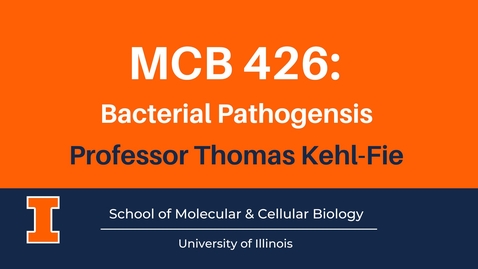 Thumbnail for entry MCB 426: Bacterial Pathogenesis (advanced course video)