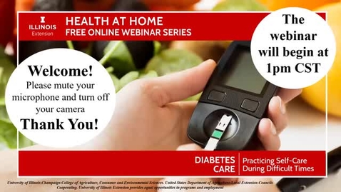 Thumbnail for entry Health At Home Diabetes: Practicing Self-Care during Difficult Times