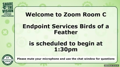 Thumbnail for entry 3C - Endpoint Services Birds of a Feather - Drew Coobs and team - Spring 2020 IT Pro Forum