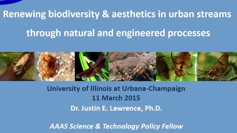 Thumbnail for entry NRES Stream Ecologist Faculty Candidate - Dr. Justin E. Lawrence, Ph.D.