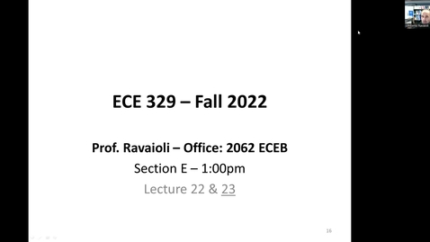 Thumbnail for entry ECE 329 Lecture 23 - Fall 2022
