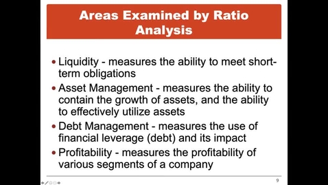 Thumbnail for entry Asset Management Ratios