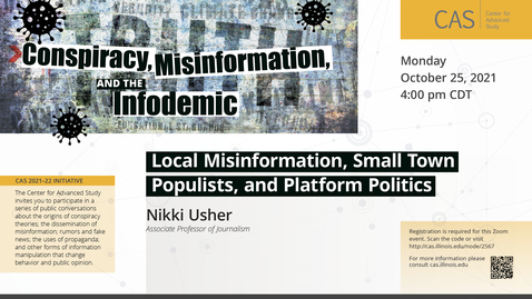 Thumbnail for entry Local Misinformation, Small Town Populists, and Platform Politics