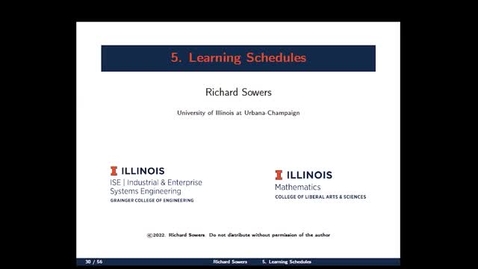 Thumbnail for entry Gradient Descent 5:  Learning Schedules