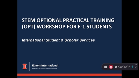 Thumbnail for entry STEM OPT Extension Workshop
