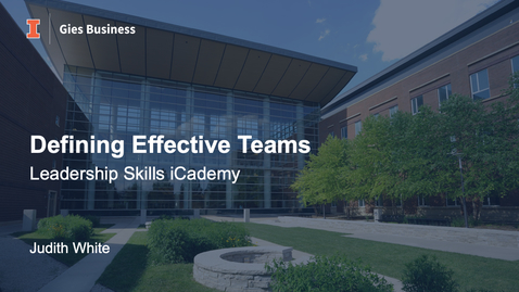 Thumbnail for entry Defining Effective Teams