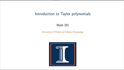 Thumbnail for entry Taylor Polynomials