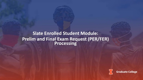 Thumbnail for entry Slate Enrolled Student Module: PER/FER Processing