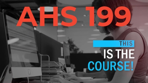 Thumbnail for entry AHS 199: Applied Data Solutions in the Health Sciences (Promo)