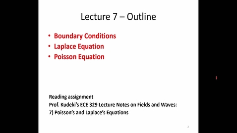 Thumbnail for entry ECE 329 Lecture 7 - Fall 2022