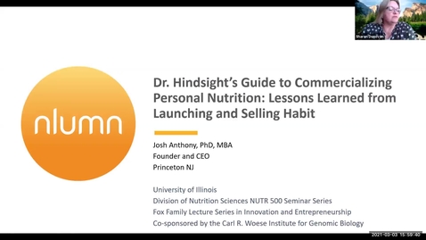 Thumbnail for entry 3.3.2021 - Joshua C Anthony PhD, MBA - NUTR 500 Seminar - Frontiers in Nutritional Sciences