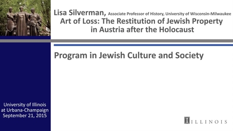 Thumbnail for entry Art Of Loss: The Restitution of Jewish Property in Austria after the Holocaust