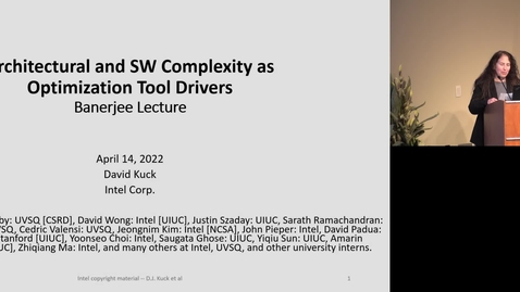 Thumbnail for entry The Utpal Banerjee Distinguished Lecture in High Performance Computing: David J. Kuck