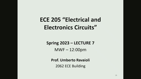 Thumbnail for entry ECE 205 Lecture 7 - Spring 2023