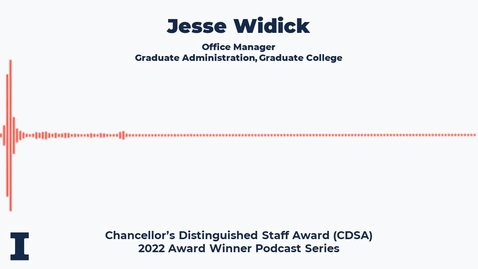 Thumbnail for entry Jesse Widick - Chancellor's Distinguished Staff Award (CDSA) Award: 2022 Winner