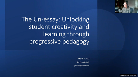 Thumbnail for entry Unlocking Student Creativity with the Un-Essay