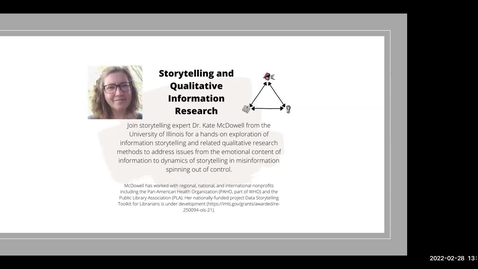 Thumbnail for entry iConference Storytelling and Qualitative Information Research-McDowell 28feb22