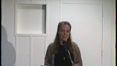 Thumbnail for entry Fiction and Poetry Readings: Brittany Wivell, Nicola Johnson, Maritza Stanchich, Eugenia O'Neal, Joanne Hillhouse, Beatrice Gardiner, Kezia Page, and Omar Garcia (1995)