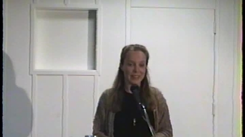 Thumbnail for Fiction and Poetry Readings: Brittany Wivell, Nicola Johnson, Maritza Stanchich, Eugenia O'Neal, Joanne Hillhouse, Beatrice Gardiner, Kezia Page, and Omar Garcia (1995)