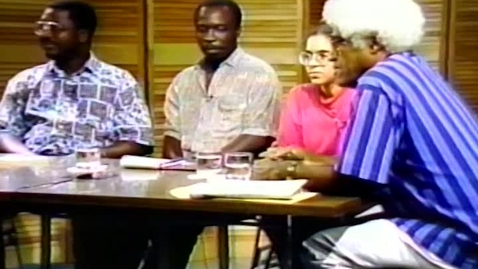 Thumbnail for entry Caribbean Writers and Their Art: Nicolette Bethel, Garfield Ellis, and Similih Cordor interviewed by George Lamming (1992)
