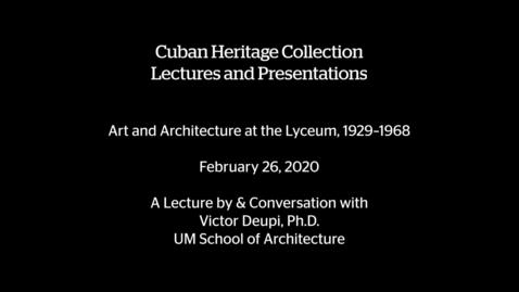 Thumbnail for Art and Architecture at the Lyceum, 1929–1968