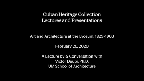 Thumbnail for entry Art and Architecture at the Lyceum, 1929–1968