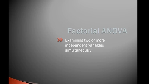 Thumbnail for Factorial ANOVA