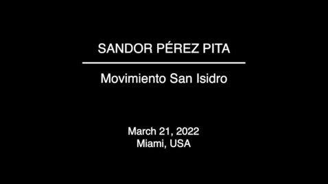 Thumbnail for entry Interview with Sandor Pérez Pita