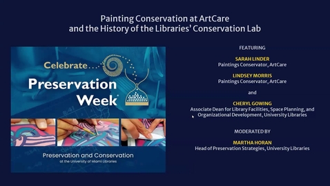 Thumbnail for Painting Conservation at ArtCare and the History of the Libraries' Conservation Lab (Preservation Week 2025)