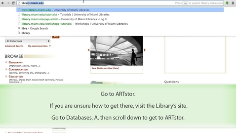 Thumbnail for ARTstor - How to access a password protected folder