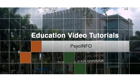 Thumbnail for entry Education 6 - PsycINFO