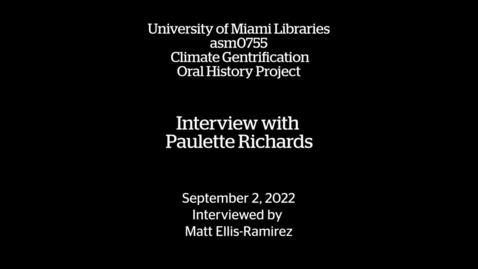 Thumbnail for Interview with Paulette Richards