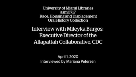 Thumbnail for Interview with Mileyka Burgos