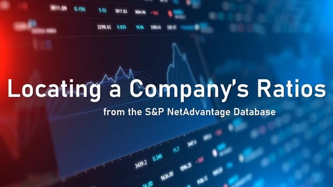 Thumbnail for Locating a Company's Ratios