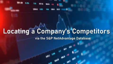 Thumbnail for Locating a Company's Competitors