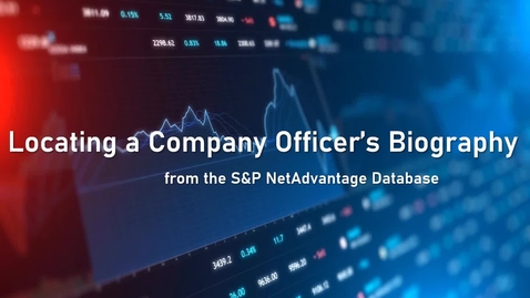 Thumbnail for Locating a Company Officer's Biography
