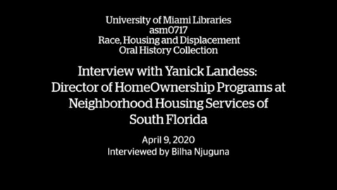Thumbnail for Interview with Yanick Landess
