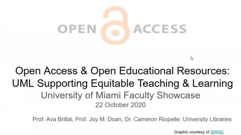 Thumbnail for Open Access &amp; Open Educational Resources: UML Supporting Equitable Teaching &amp; Learning (2020 Faculty Showcase)