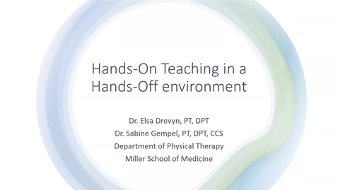 Thumbnail for entry Hands-on Teaching in a Hands-Off Environment (2020 Faculty Showcase)