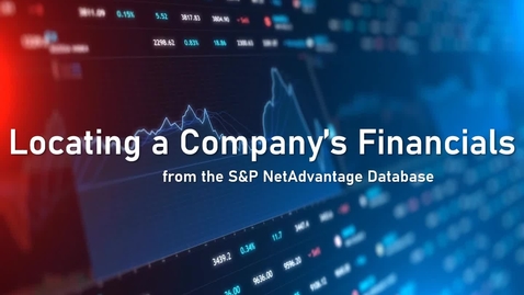 Thumbnail for Locating a Company's Financials