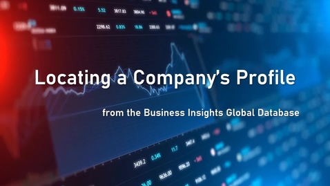 Thumbnail for Locating a Company's Profile