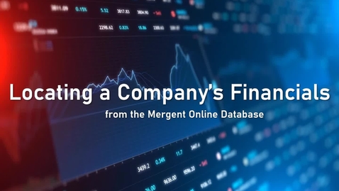 Thumbnail for Locating a Company's Financials