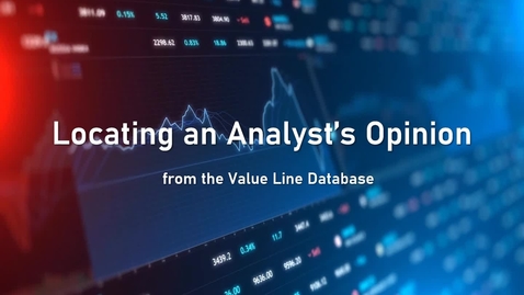 Thumbnail for Locating an Analyst's Opinion